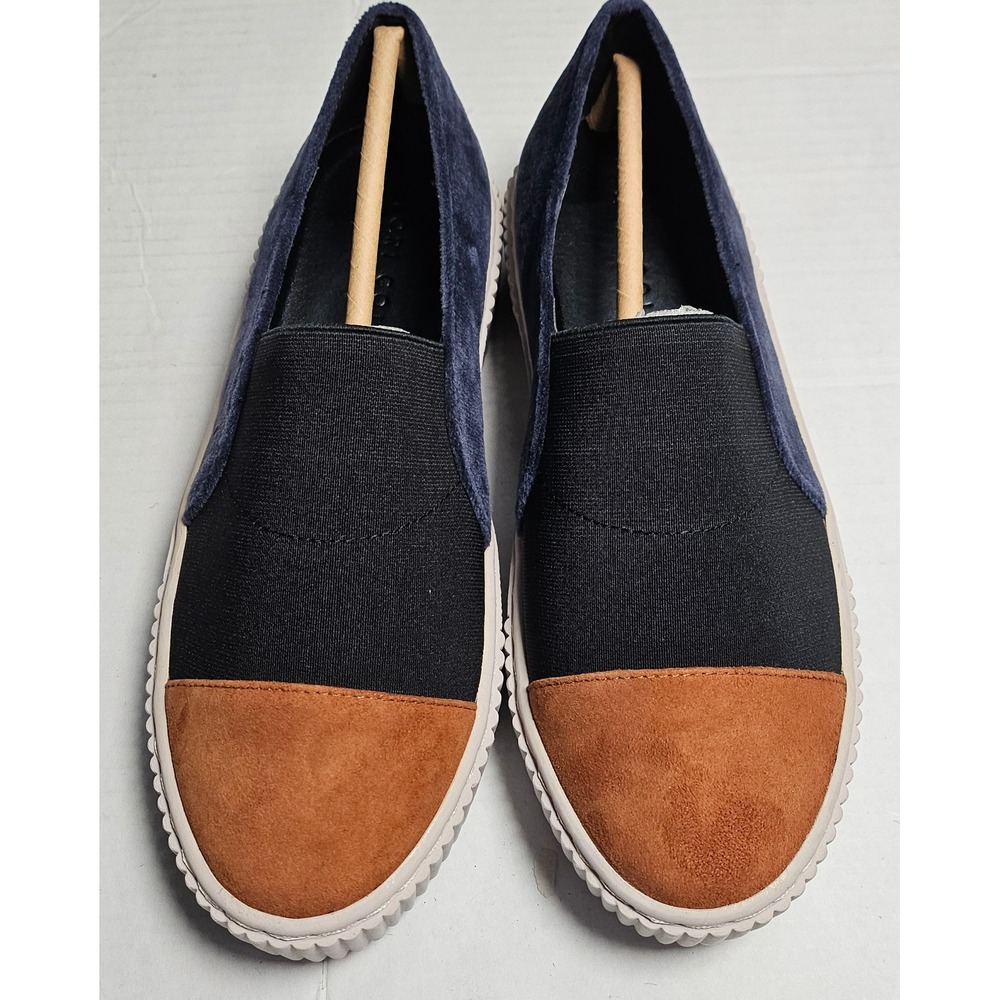 Lori Goldstein LOGO Sylvie Navy Tan Black Colorblock‎ Platform Sneakers 5.5M